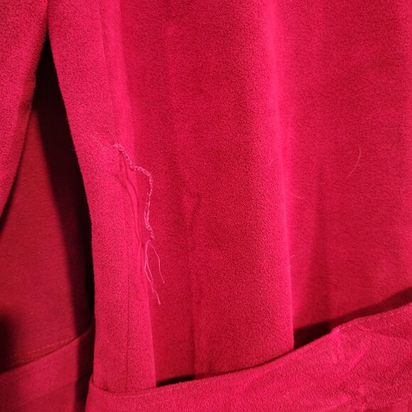 Vintage Union Made USA Lilli Ann Collections Raspberry Pink Ultra Suede Trench - Picture 3 of 8